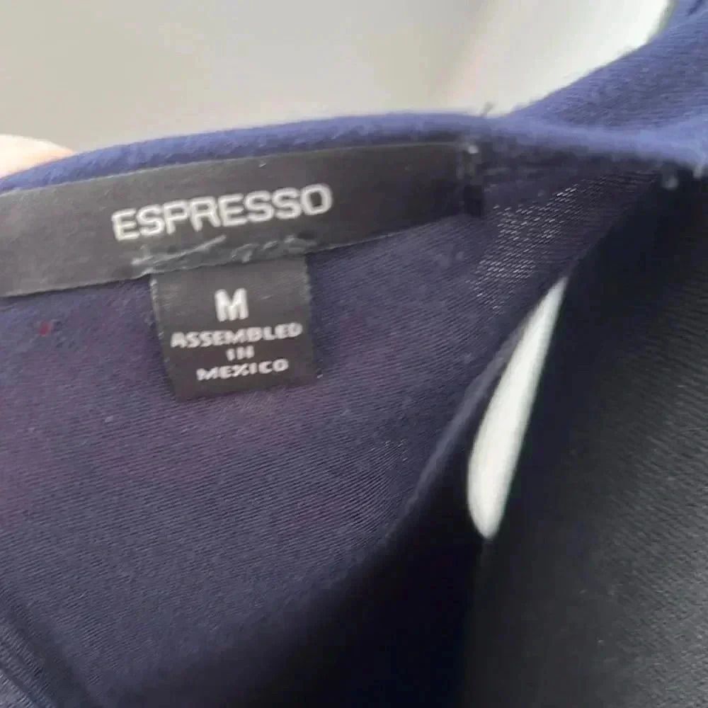 Espresso Cotton Navy and white lace stretch dress - Picture 4 of 6